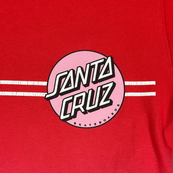 Santa Cruz Shirt Adult SMALL Red Pink Two Tone Skateboards Logo Skater - Picture 3 of 7